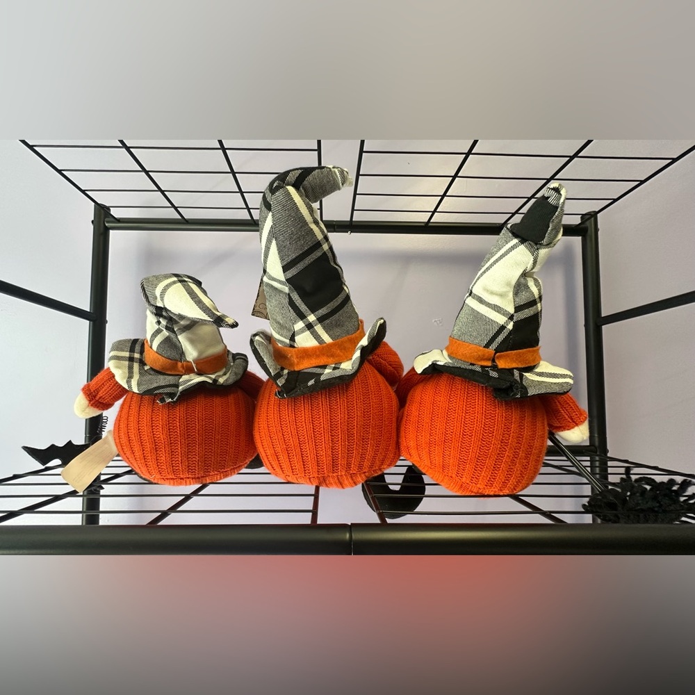 Halloween Gnome Trio with Orange Sweaters - Picture 5 of 5
